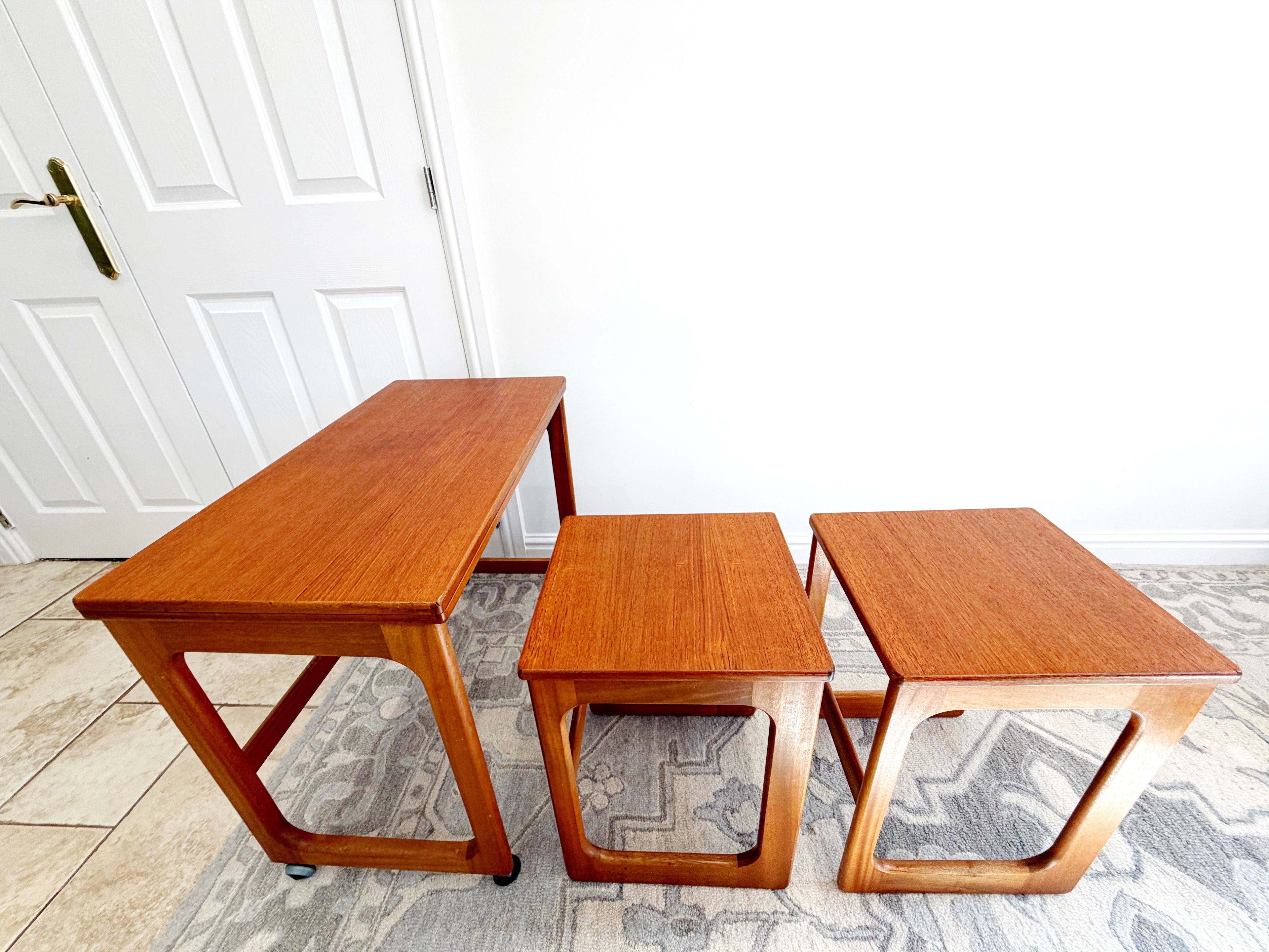 McIntosh Triform Teak Metamorphic Nest of Tables