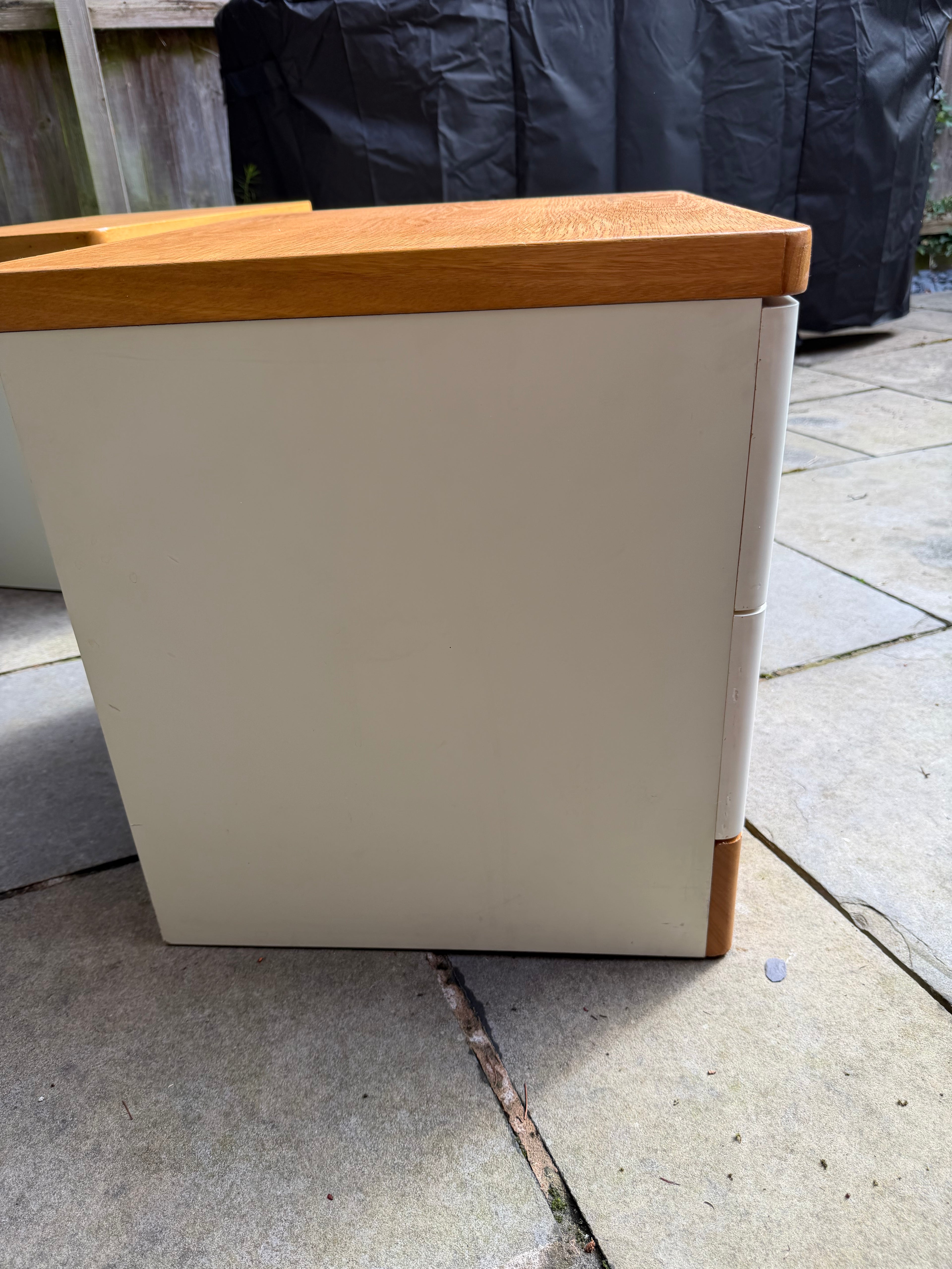 Pair of 1960s Mid Century Teak and Formica Bedside Cabinets by Stag.