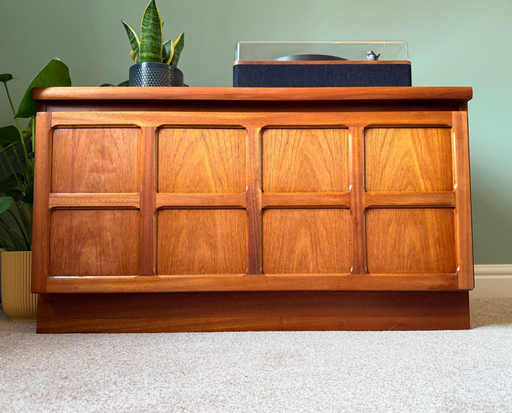 Nathan Squares Teak Small Sideboard/ TV Unit